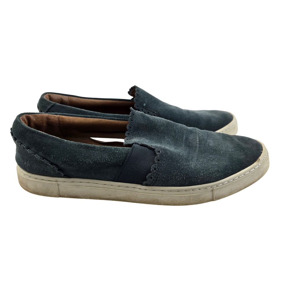 Frye Ivy Scallop Slip On Sneakers Blue Suede Womens 7.5 M Casual Comfort